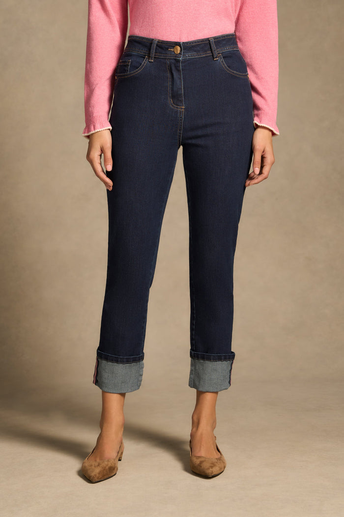 Classique 25 Turn Up Jeans - Denim Mid Wash
