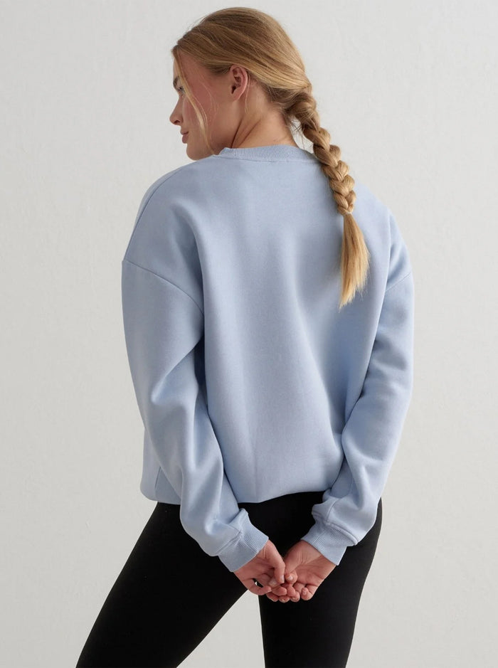 Cloudy Blue Serif Sweatshirt