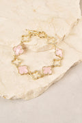 Clover Diamante Bracelet - Light Pink