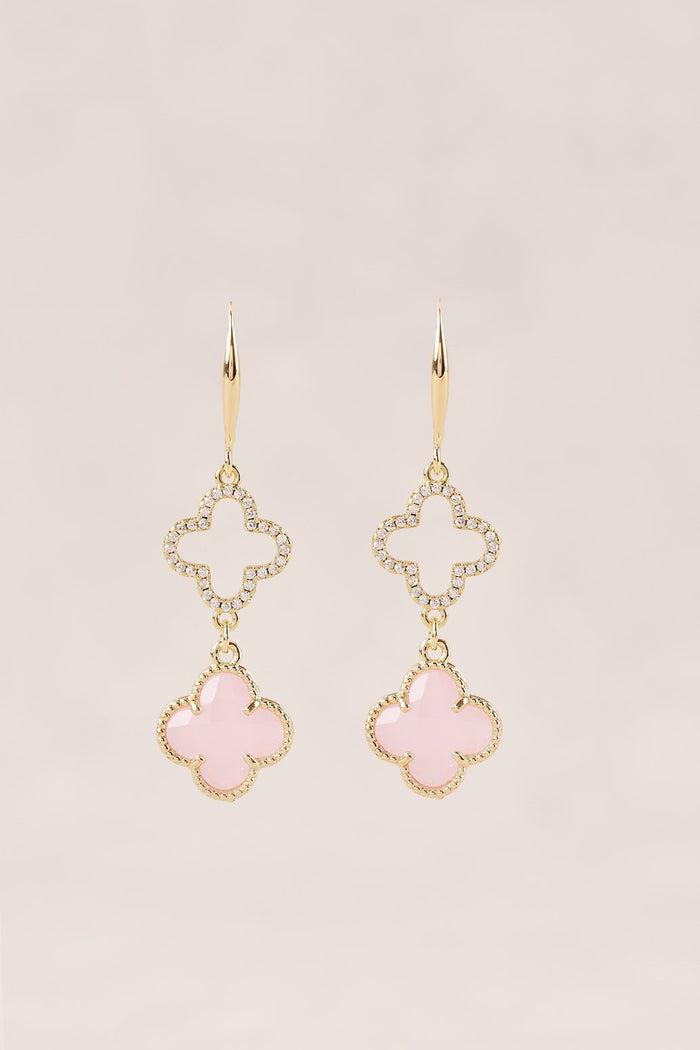 Clover Diamante Droplets - Light Pink
