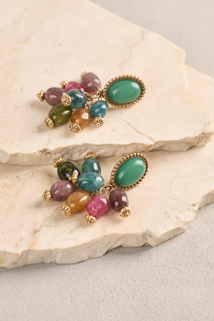 Coloured Jumbled Earring - Multicolour