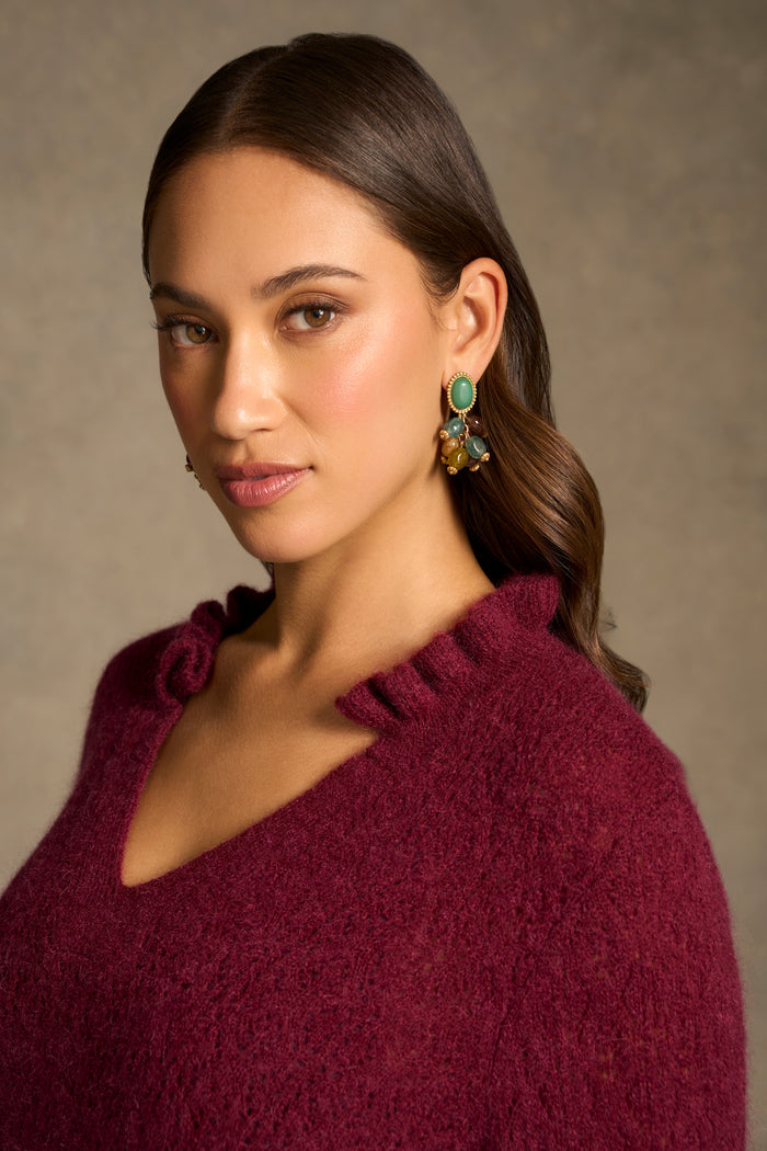 Coloured Jumbled Earring - Multicolour