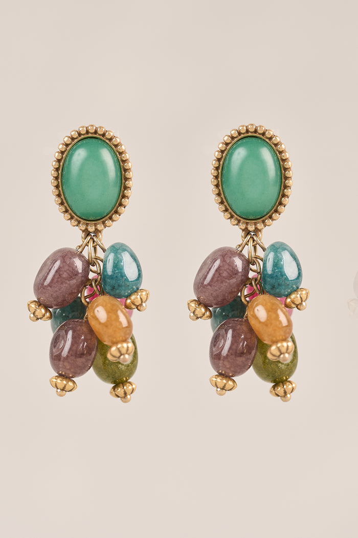 Coloured Jumbled Earring - Multicolour