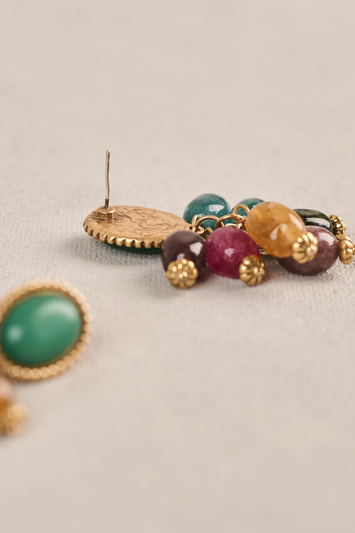 Coloured Jumbled Earring - Multicolour