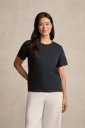 Cotton Crew Neck Tee - Ink
