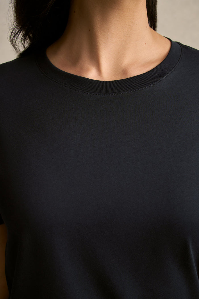 Cotton Crew Neck Tee - Ink