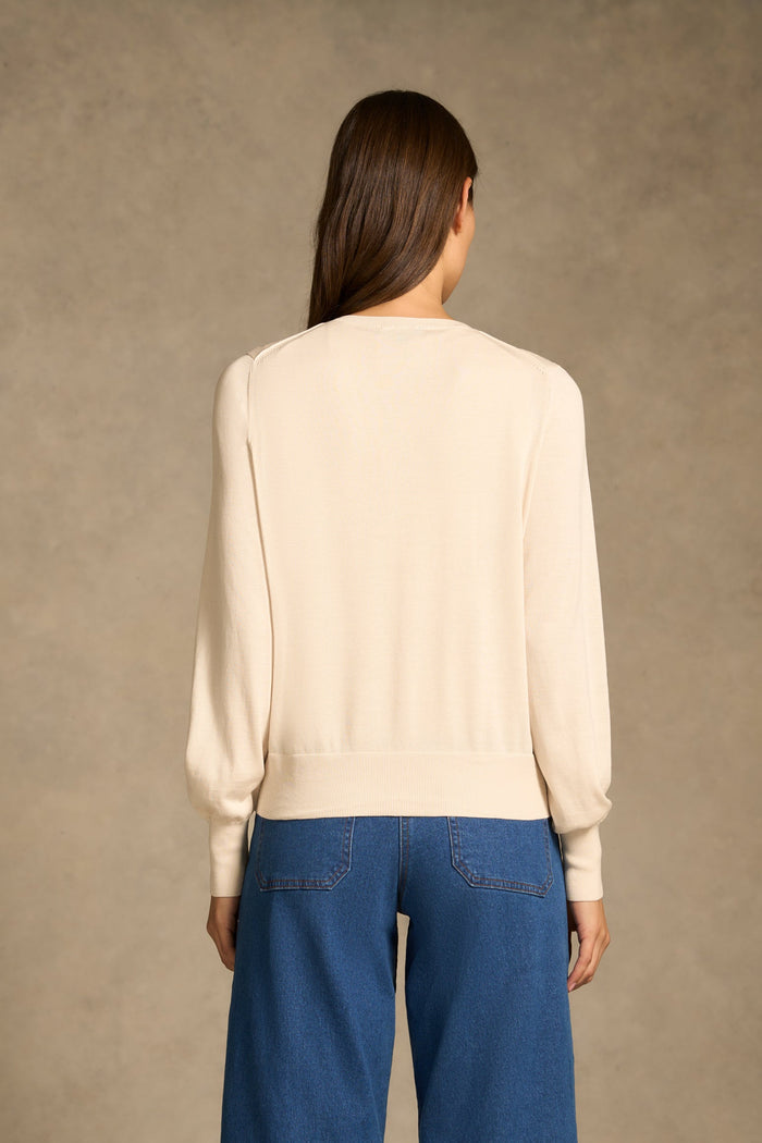 Cotton Knit Cardigan - Vanilla