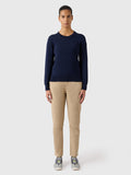5 | Navy blue | women's-crewneck-knit-27W900