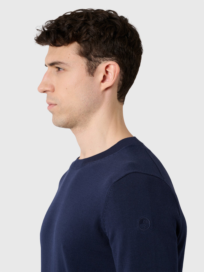7 | Navy blue | crewneck-knit-27M900