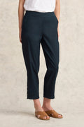 Curved Hem Linen Pant - Ink