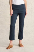 Curved Hem Pant - Navy Texture