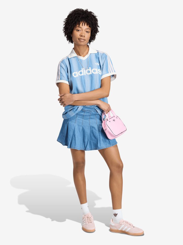 Denim Pleated Skirt