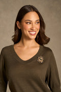 Diamante Cluster Brooch - Multicolour