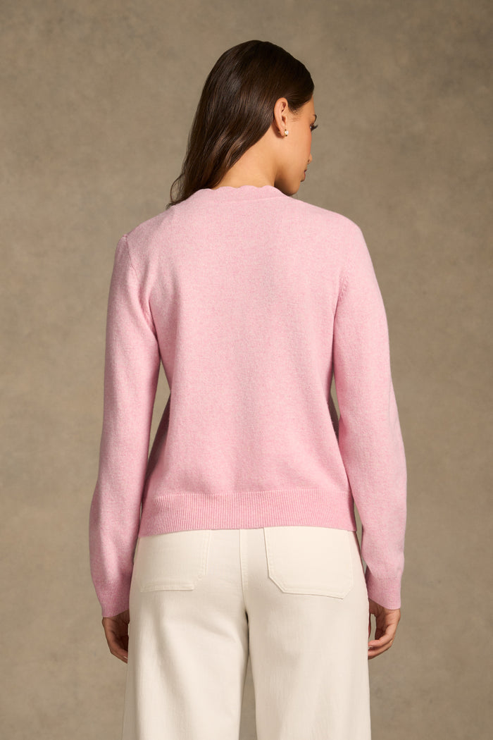 Diamonti Button Cardigan - Chateau Pink