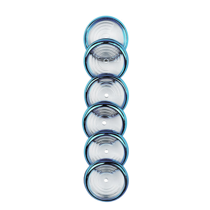 Discos + Elástico Azul Metálico