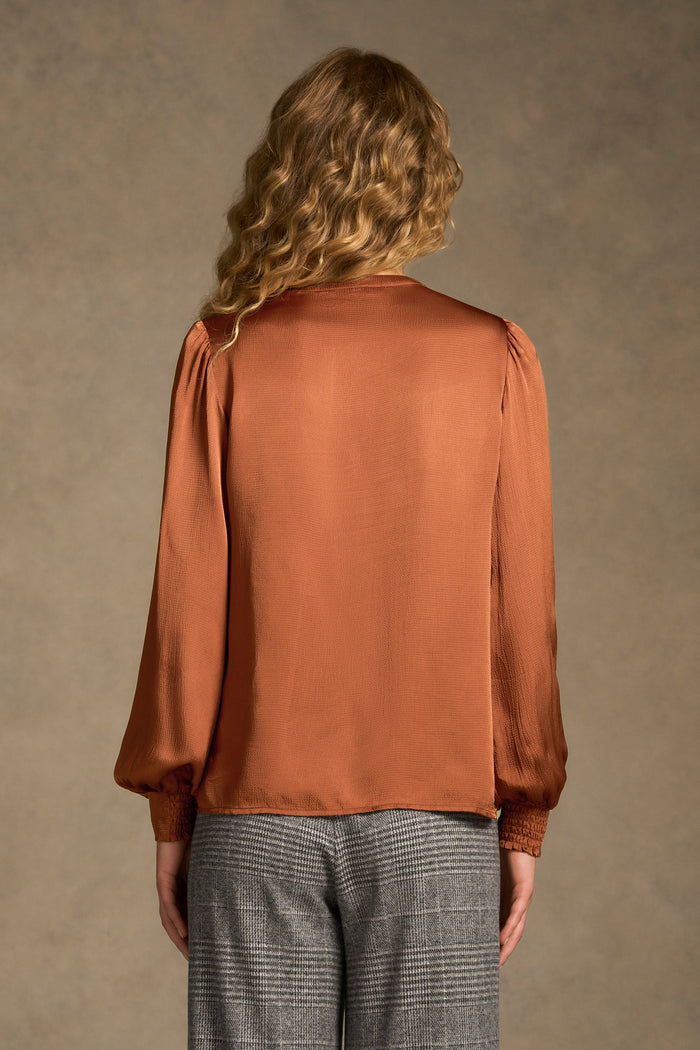 Draped Blouse – Russet