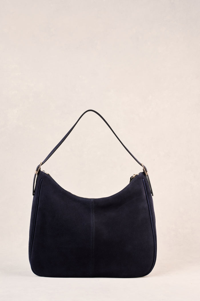 Ebony Suede Handbag - Navy