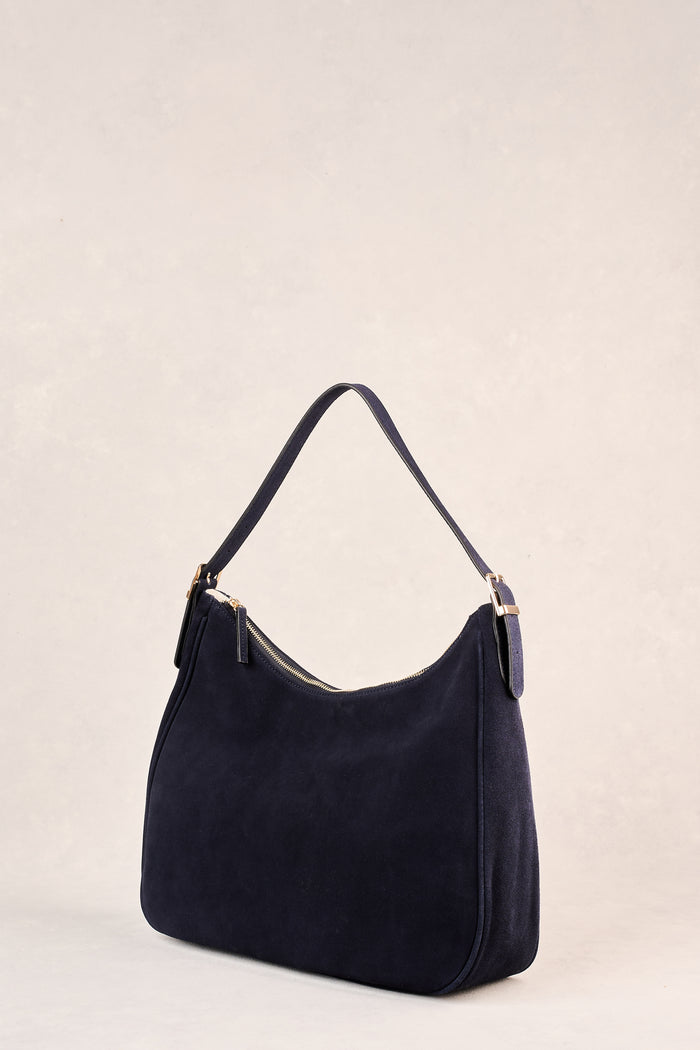 Ebony Suede Handbag - Navy