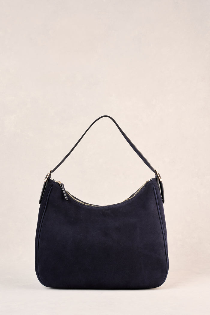 Ebony Suede Handbag - Navy