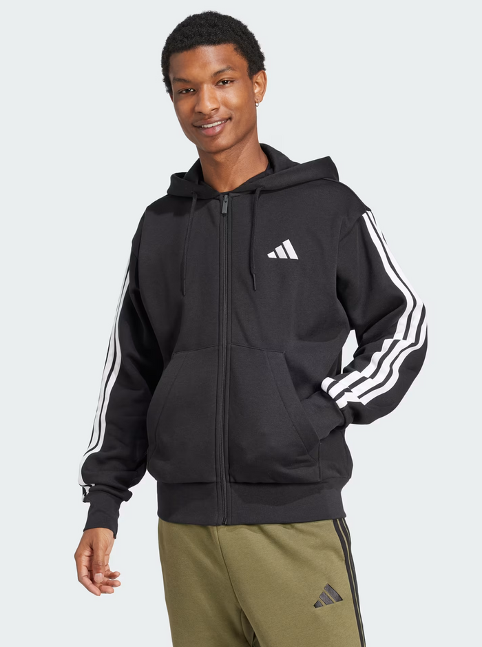Essentials 3-Stripes Fleece Hoodie