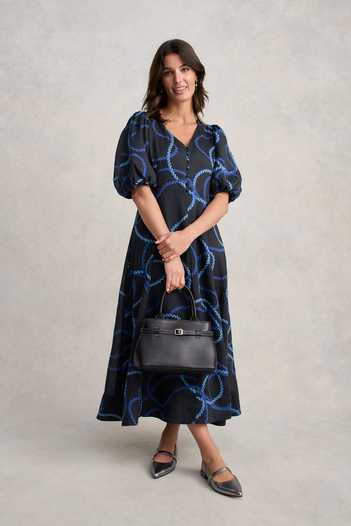 Event Dress - Ink Rope Print