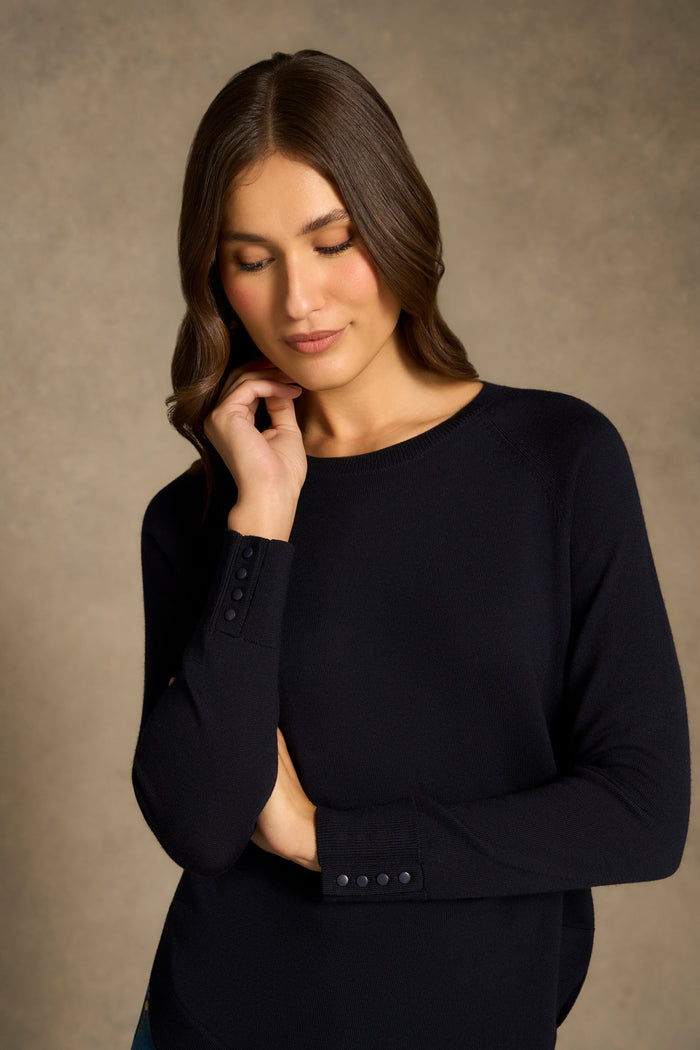 Extra Fine Merino Jumper - French Navy