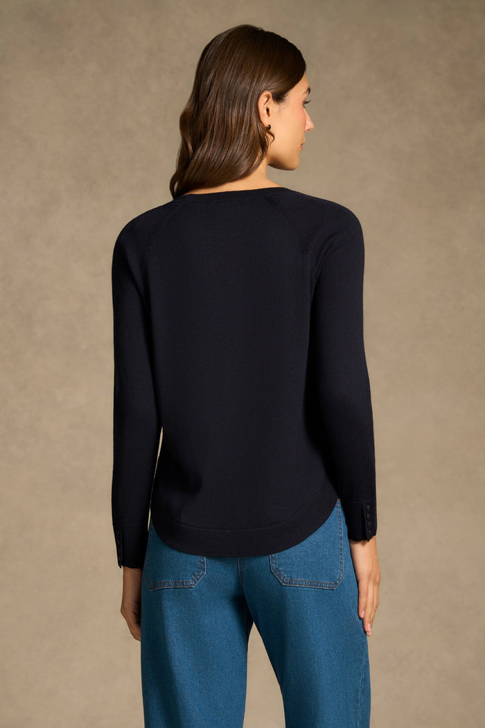 Extra Fine Merino Jumper - French Navy