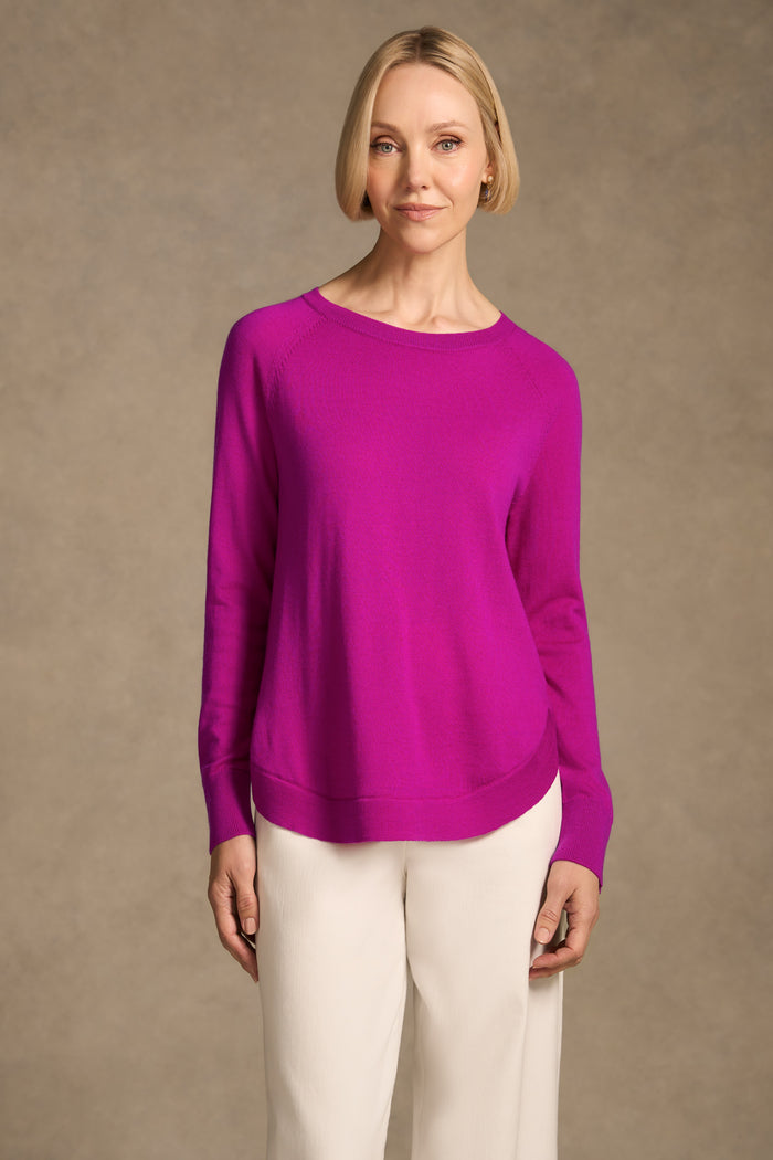 Extra Fine Merino Jumper - Fuchsia
