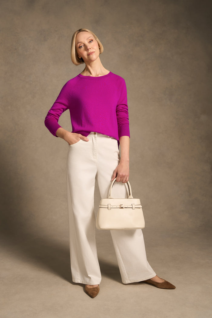 Extra Fine Merino Jumper - Fuchsia