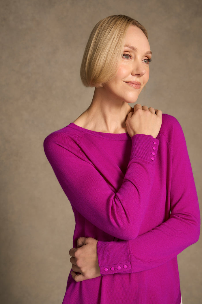 Extra Fine Merino Jumper - Fuchsia
