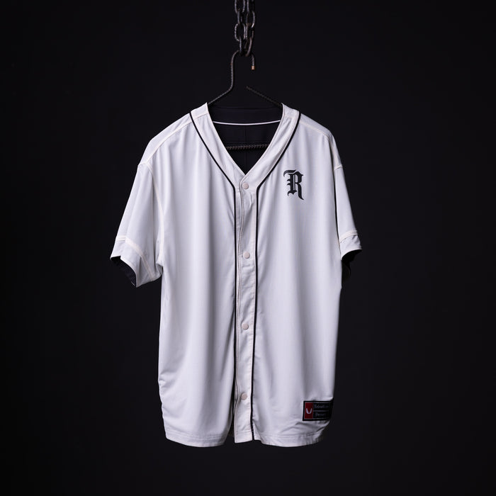 FA'21 Reversible Jersey in white on hanger against black background