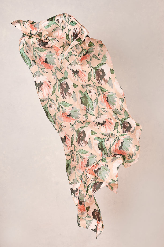 Feminine Floral Scarf - Multicolour
