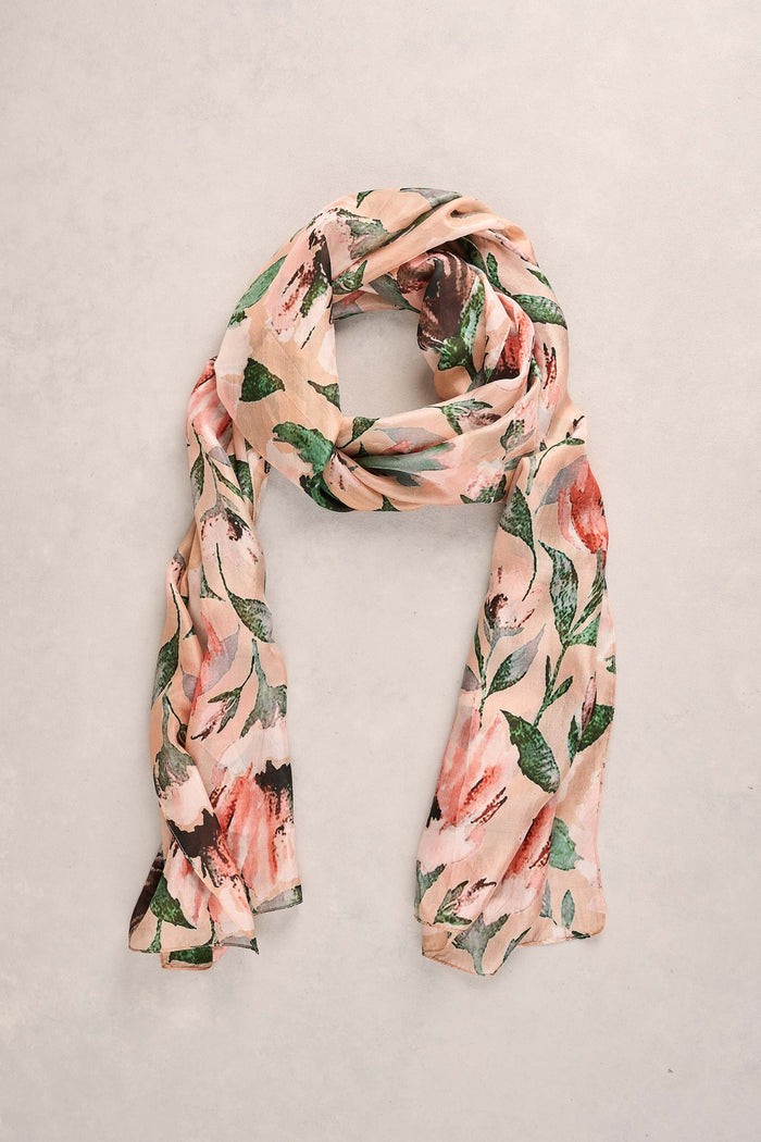 Feminine Floral Scarf - Multicolour