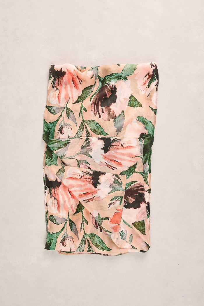 Feminine Floral Scarf - Multicolour