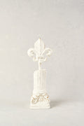 FLEUR DE LIS SCULPTURE SMALL - WHITE AND GOLD