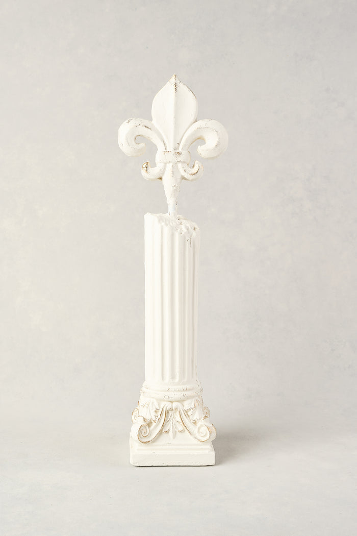 FLEUR DE LIS SCULPTURE LARGE - WHITE