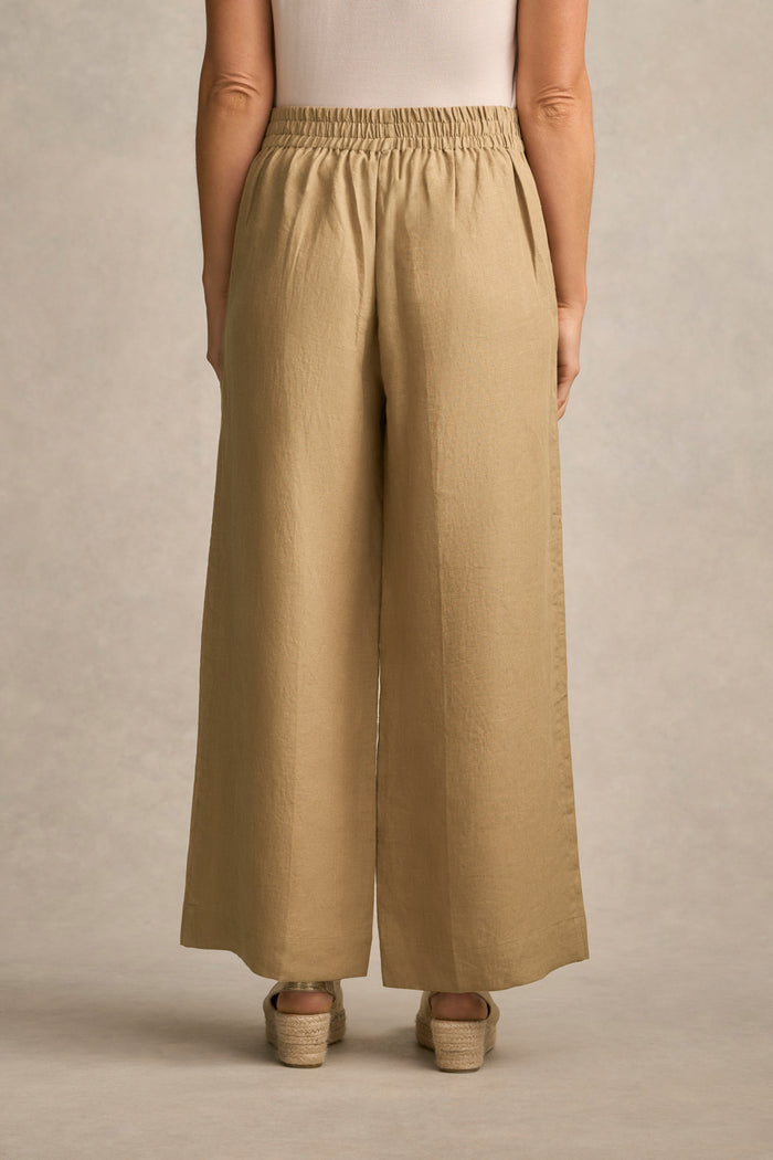 French Linen 7/8 Pant - Camel Twill