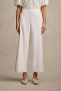 French Linen 7/8 Pant - White