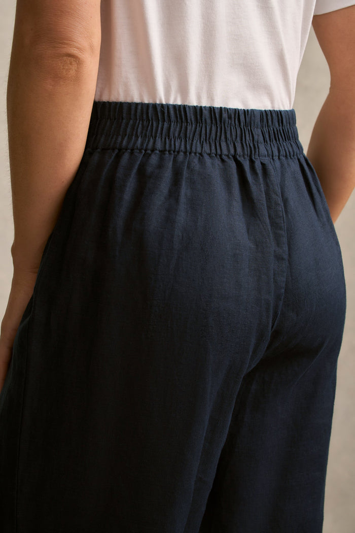 French Linen Culotte - Ink