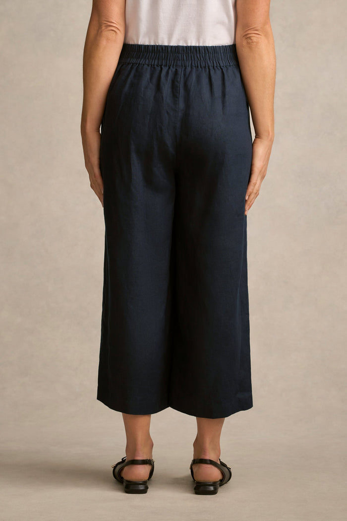 French Linen Culotte - Ink