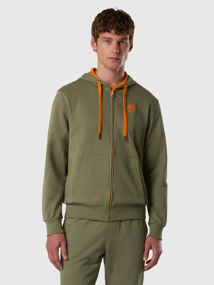 1 | Deep green | hooded-full-zip-sweatshirt-wlogo-691234