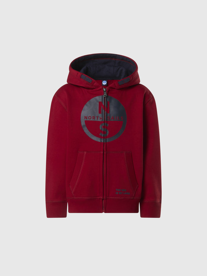 hover | Red dahlia | hooded-full-zip-sweatshirt-wgraphic-794476