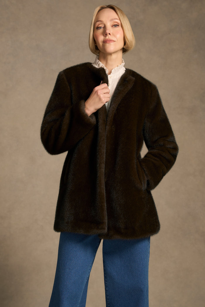 Fur Jacket - Deep Brown
