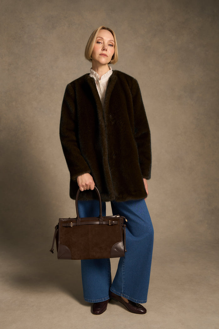 Fur Jacket - Deep Brown