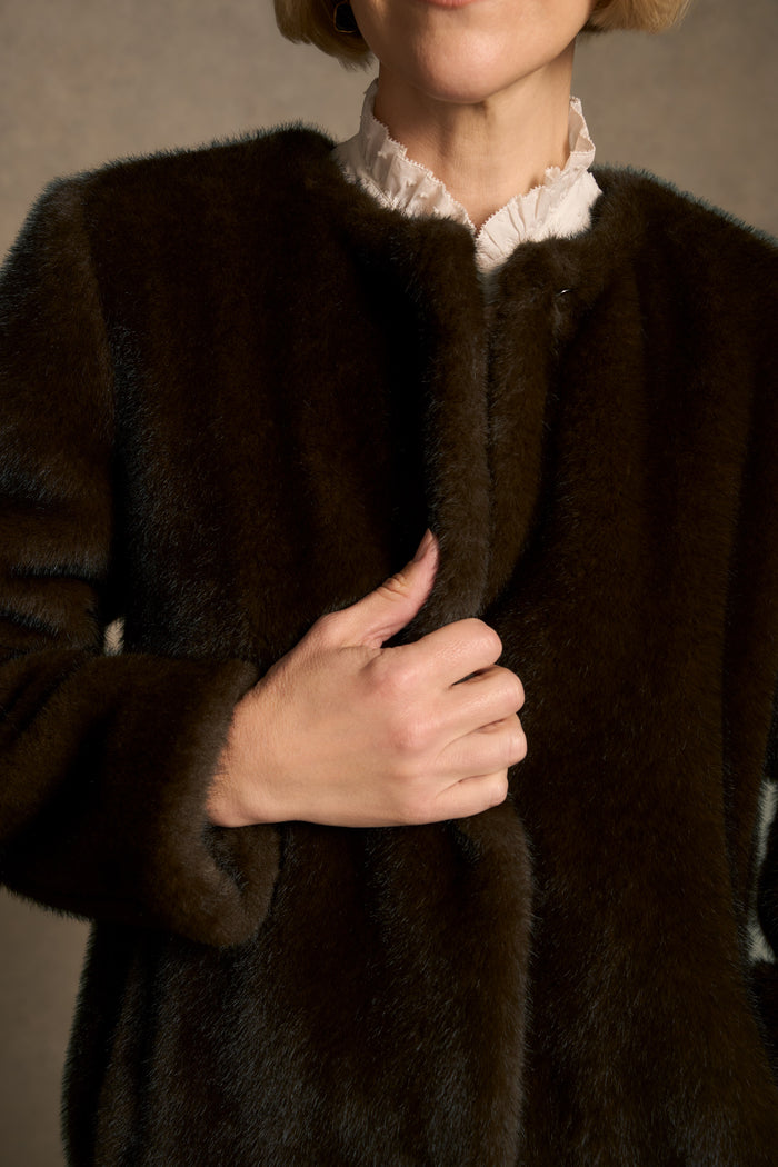 Fur Jacket - Deep Brown