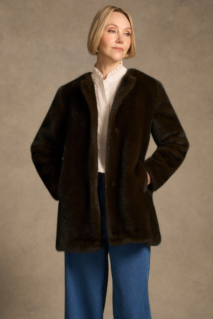 Fur Jacket - Deep Brown