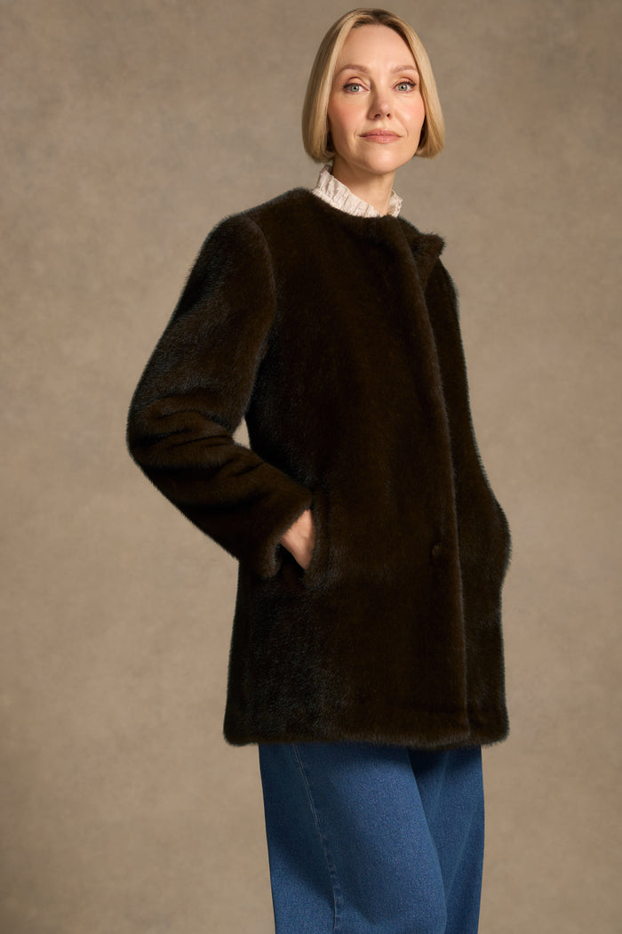 Fur Jacket - Deep Brown