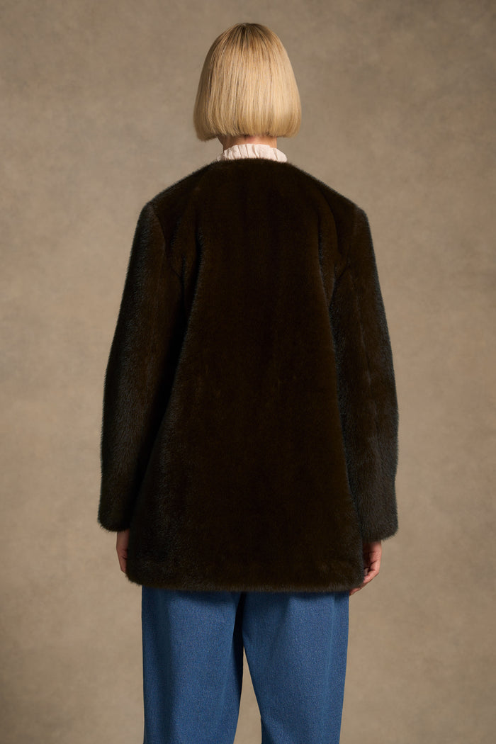 Fur Jacket - Deep Brown