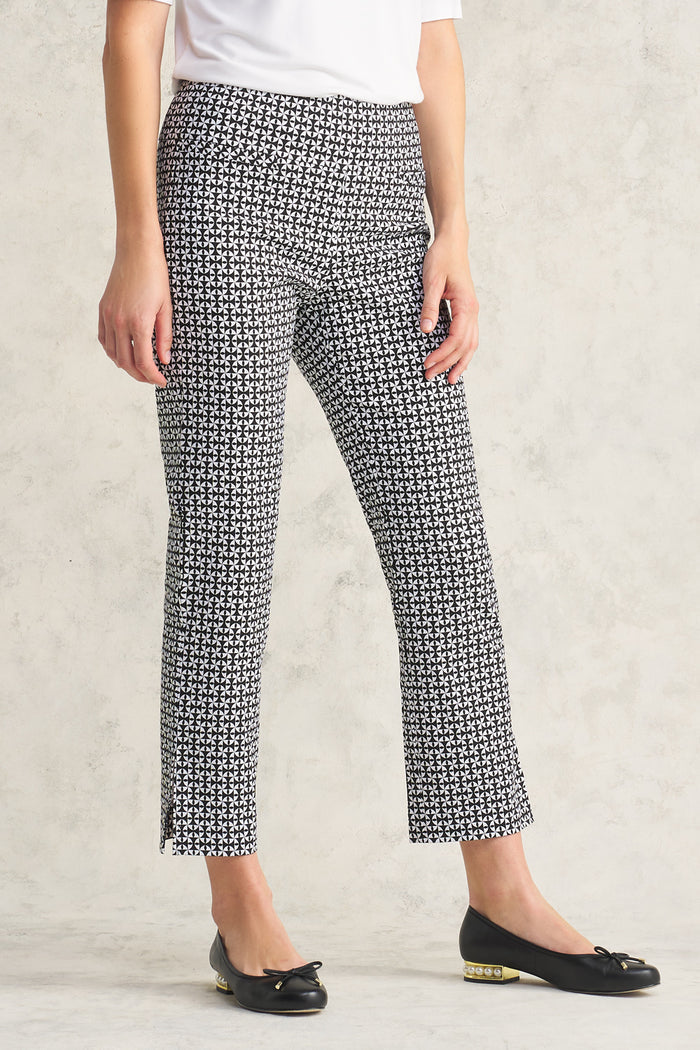 Geo Printed Pant - Black and White Geo Print
