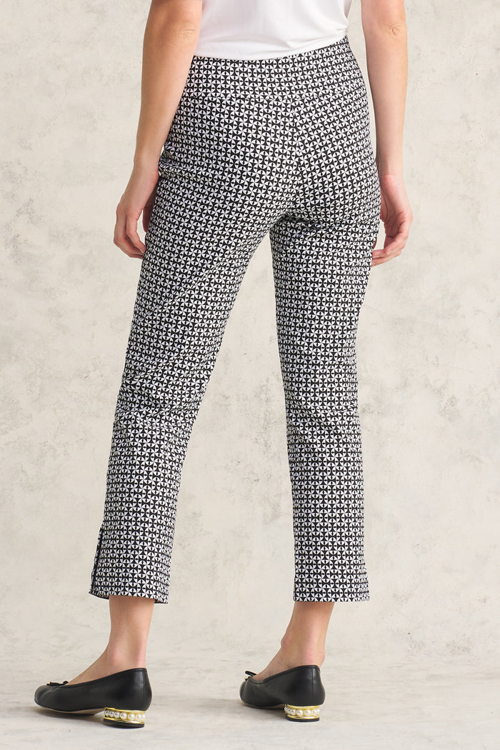 Geo Printed Pant - Black and White Geo Print